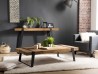 SIXTINE Rectangular Coffee Table 140x70cm Teak Recycled Metal Black