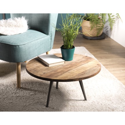 Table basse d'appoint SIXTINE en teck recyclé 55x55cm