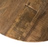 SIXTINE Round Brown Coffee Table 75x75cm - Recycled Teak with Metal Legs