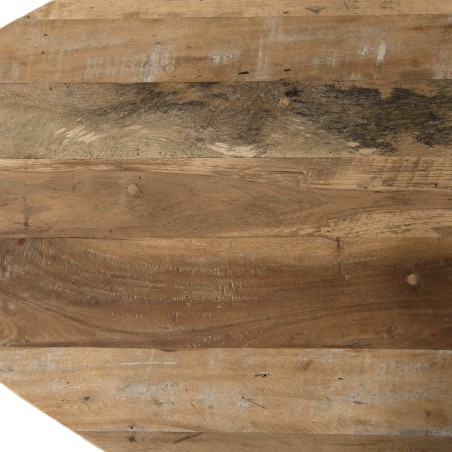 Table basse ovoïde SIXTINE en teck recyclé