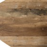 SIXTINE Ovoid Coffee Table in Recycled Teak with Metal Legs