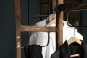 SIXTINE Brown Coat Rack with 3 Panels - Recycled Teak and Metal