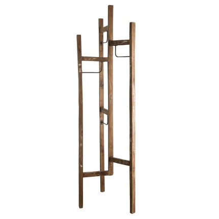 Portemanteau marron en teck recyclé