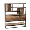 Étagère marron SIXTINE 2 tiroirs 7 niches Teck recyclé