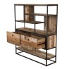 Étagère marron SIXTINE 2 tiroirs 7 niches Teck recyclé