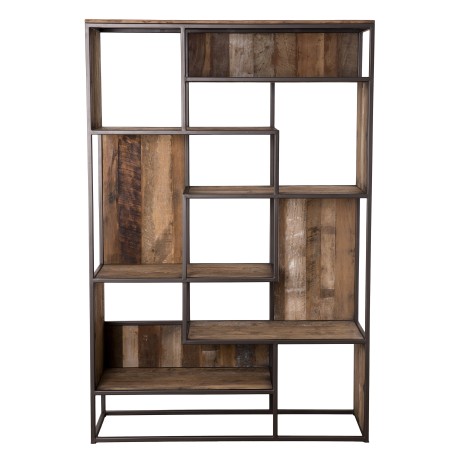 SIXTINE Brown Bookcase with 6 Shelves and 6 Open Spaces