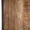 SIXTINE Tall Bookcase with 2 Doors and 10 Open Spaces - Recycled Teak, Acacia Mahogany, Metal