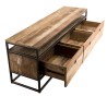 Meuble TV SIXTINE marron 3 tiroirs Teck recyclé