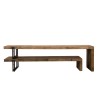 Meuble TV SIXTINE marron 2 niveaux Teck Acacia Mahogany recyclé