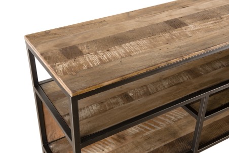 Console SIXTINE - Teck et Acacia Mahogany recyclé