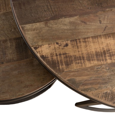SIXTINE - Set of 2 Round Nesting Coffee Tables