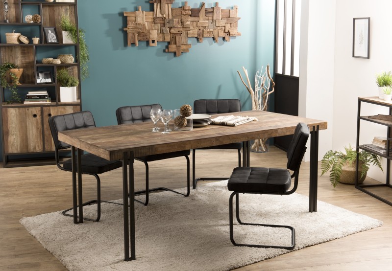 Table à manger SIXTINE 200x90cm Teck recyclé Table à manger SIXTINE 200x90cm Teck recyclé