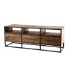 SIXTINE Brown TV Stand with 3 Compartments and 3 Drawers