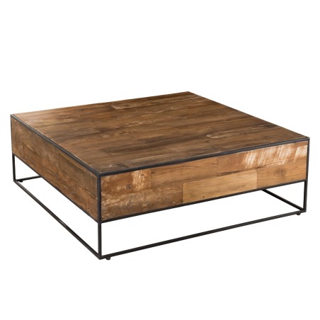 Table basse carrée SIXTINE 100x100cm en teck recyclé