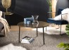 Table basse ronde JOHAN 80x80cm doré et noir