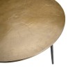 Table basse ronde JOHAN 80x80cm doré et noir