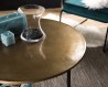 Table basse ronde JOHAN 80x80cm doré et noir