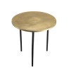 JOHAN Round Side Table 51x51cm - Black and Gold Design
