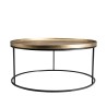 Table basse ronde JOHAN 88x88cm aluminium doré