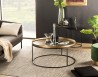 Table basse ronde JOHAN 88x88cm aluminium doré