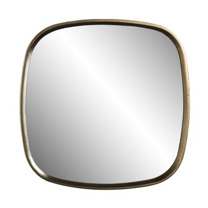 JOHAN - Mirror 69x70cm Rounded Corners Golden Aluminum