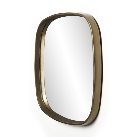 JOHAN - Mirror 69x70cm Rounded Corners Golden Aluminum