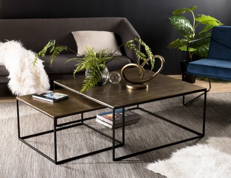 Set de 2 tables gigognes carrées JOHAN