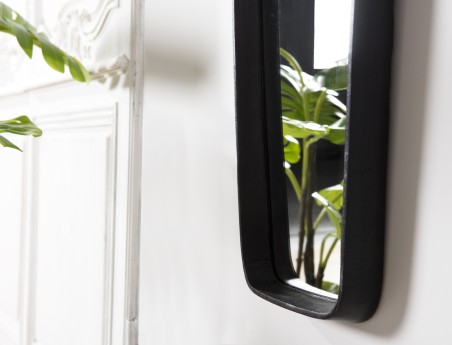 Miroir JOHAN 32x177cm aluminium noir