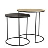 Set de 2 tables d'appoint gigognes rondes JOHAN