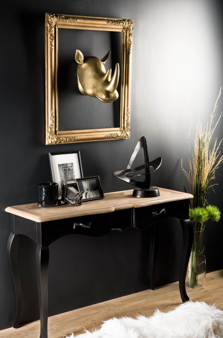 JOHAN - Golden Aluminum Rhinoceros Sculpture | Unique Wall Decoration