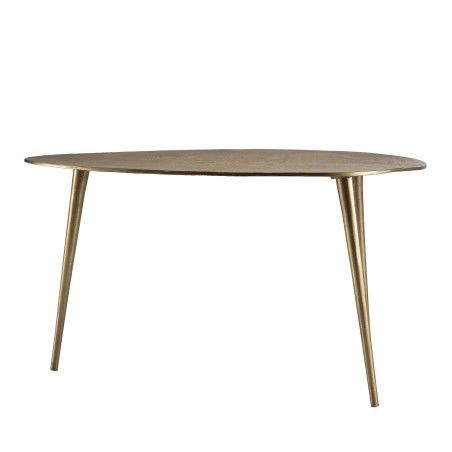 Table basse goutte d'eau JOHAN - Aluminium doré