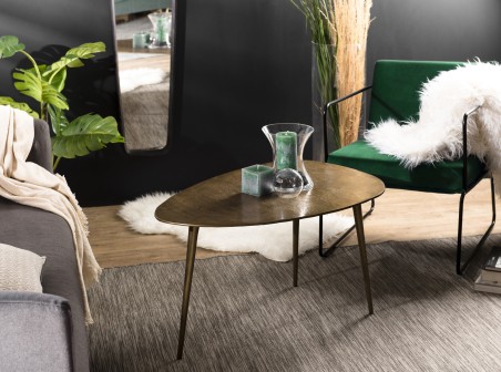 JOHAN - Gold Aluminium Water Drop Coffee Table