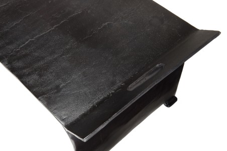 Table basse JOHAN en aluminium noir 134x40cm