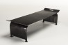 JOHAN Rectangular Black Aluminum Coffee Table 134x40cm