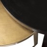 Set de 2 tables gigognes JOHAN - Aluminium noir doré - Salon moderne