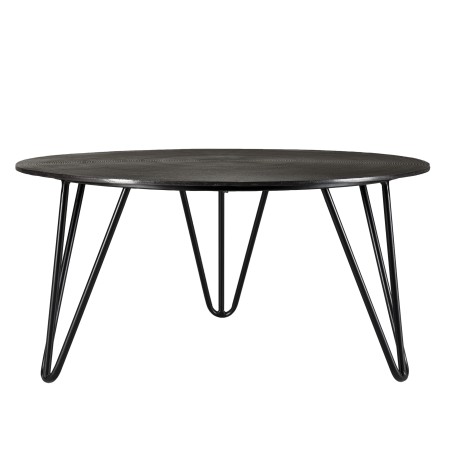 JOHAN Round Coffee Table 75x75cm Black Aluminum