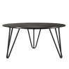 Table basse ronde JOHAN 75x75cm noir