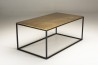 Table basse rectangulaire JOHAN 98x57cm doré et noir