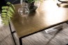 Table basse rectangulaire JOHAN 98x57cm doré et noir
