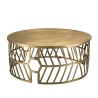 JOHAN Round Coffee Table 89x89cm Gold Aluminum | Graphic Base