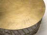 Table basse ronde JOHAN en aluminium doré