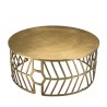 JOHAN Round Coffee Table 89x89cm Gold Aluminum | Graphic Base