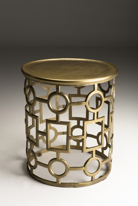 Table d'appoint JOHAN en aluminium doré