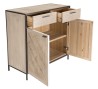 CARLA Buffet - Fir Wood and Metal 2 Doors 2 Drawers