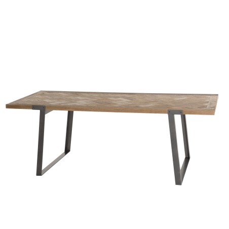 Table à manger CARLA 220x100cm bois et métal