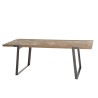 Table à manger CARLA 220x100cm bois et métal