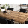 Table à manger CARLA 220x100cm bois et métal