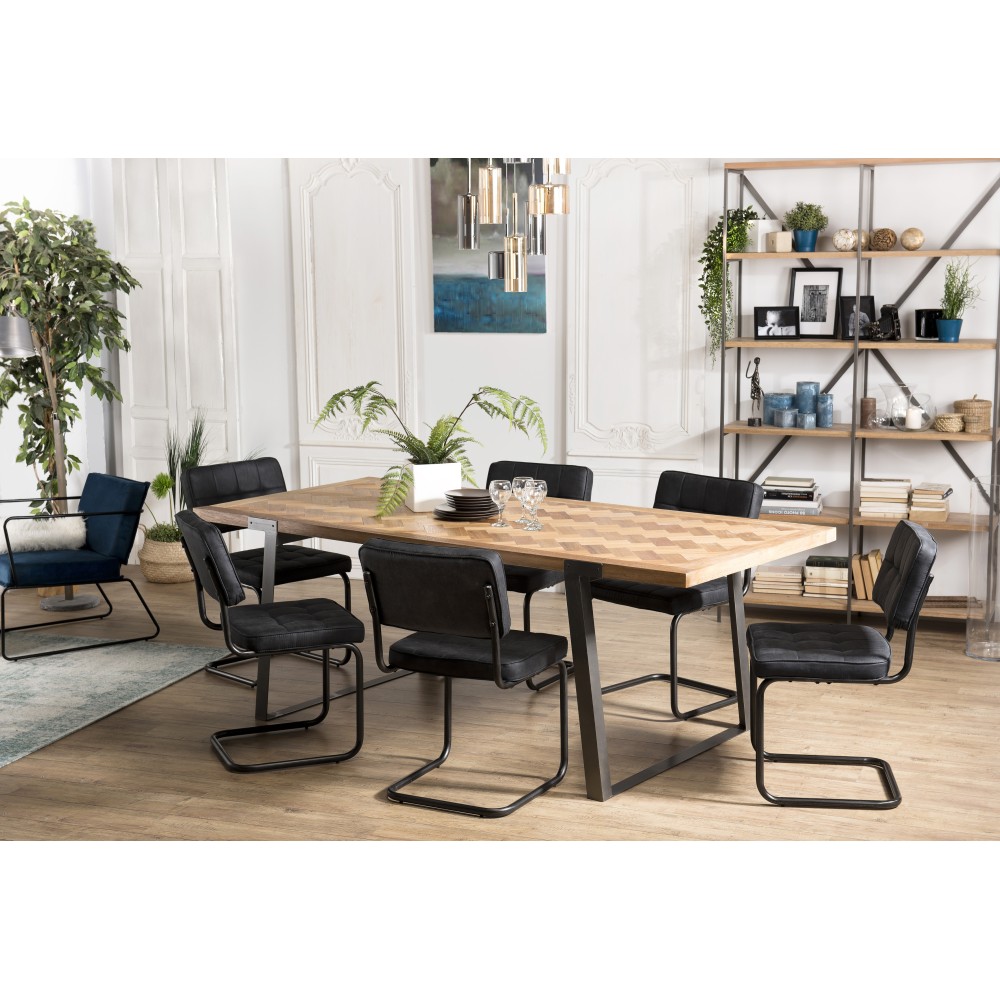 CARLA Dining Table 220x100cm Wood and Metal CARLA Dining Table 220x100cm Wood and Metal