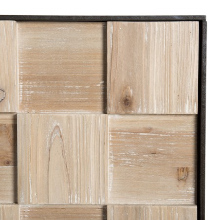 CARLA Sideboard 4 Doors Fir Wood and Metal Legs