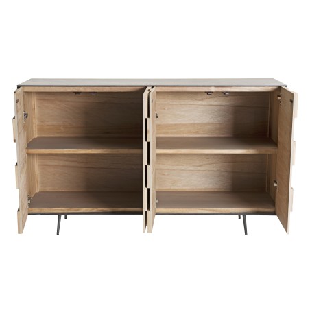 CARLA Sideboard 4 Doors Fir Wood and Metal Legs